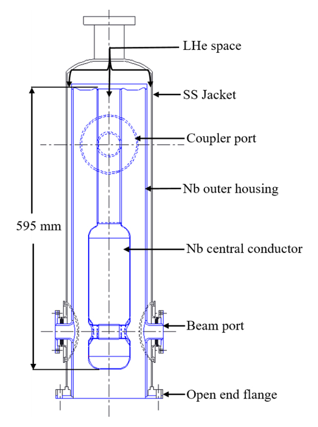Schematic of the QWR and its picture. Schematic of the QWR and its picture