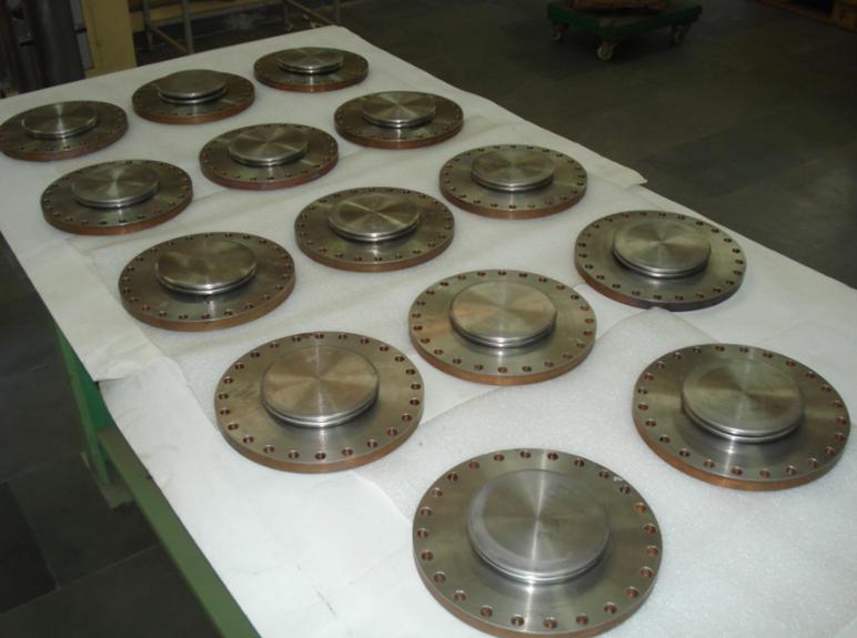 The indigenously fabricated resonators from bulk production and their tuner bellows. The indigenously fabricated resonators from bulk production and their tuner bellows.